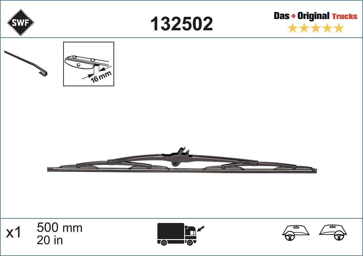 SWF TRUCK Ablaktörlő lapát 132502_SWF